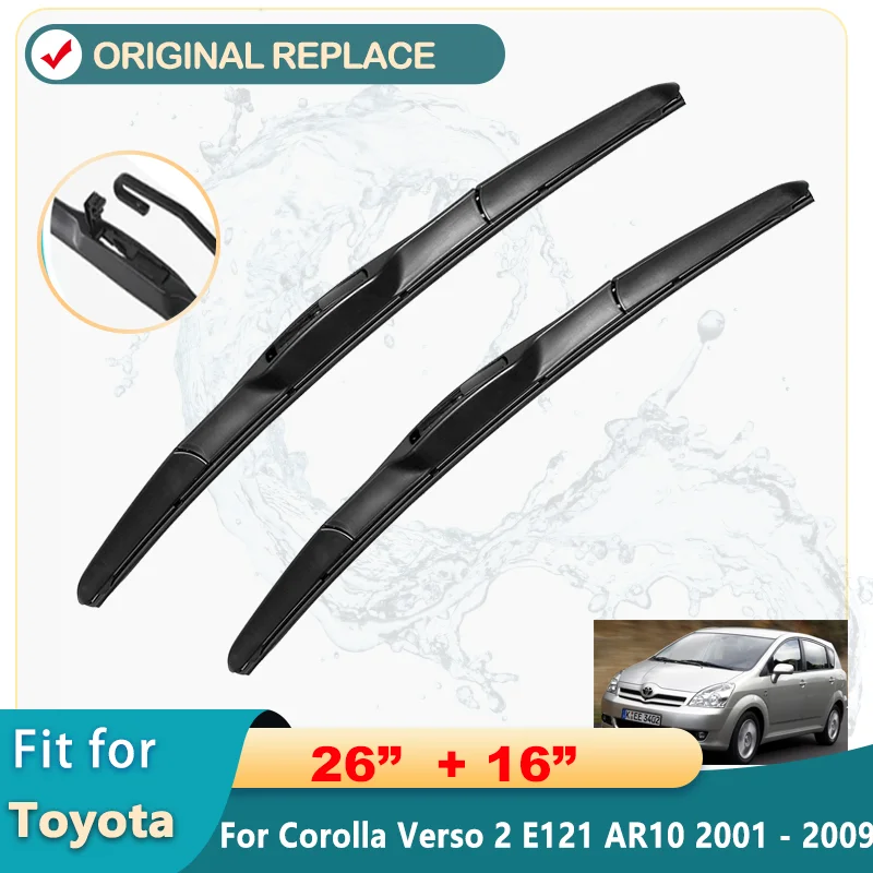 

Wiper Front Wiper Blades For Toyota Corolla Verso 2 E121 AR10 2001 - 2009 Windshield Windscreen Front Window 26"+16"