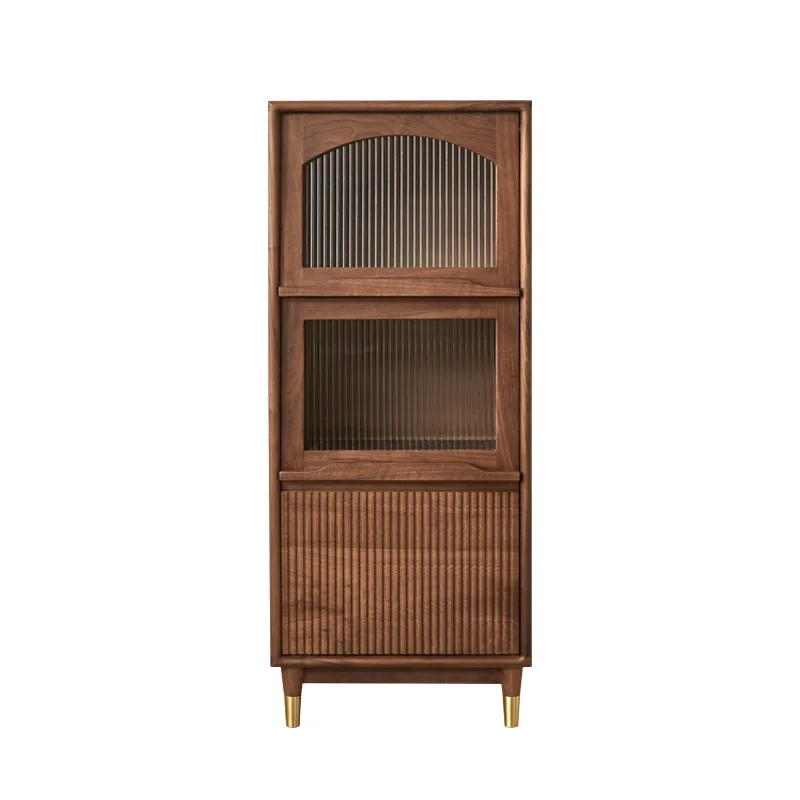 

North American black walnut TV cabinet side cabinet living room solid wood furniture