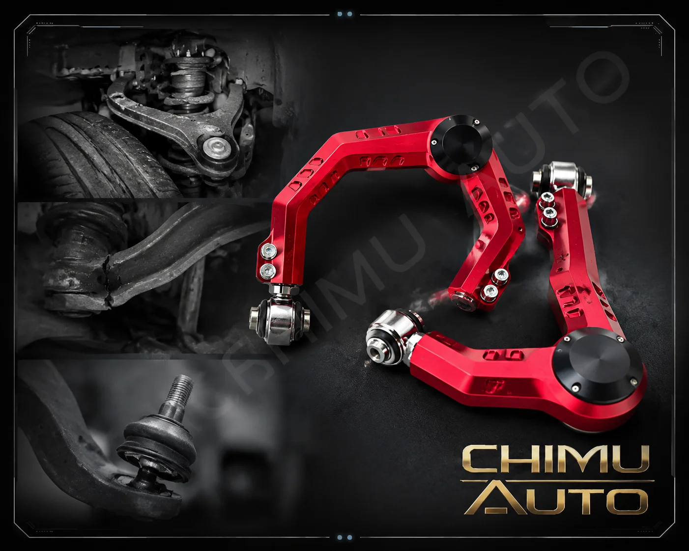 【CHIMU AUTO】1 Pair 2pcs Forged Front Upper Control Arm for Ford Ranger T6 T7 T8 Bronco Camber Correction Lift Kit