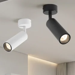 Surface mounted spotlight adjustable angle ceiling light track light COB spotlight bedroom hallway dimming