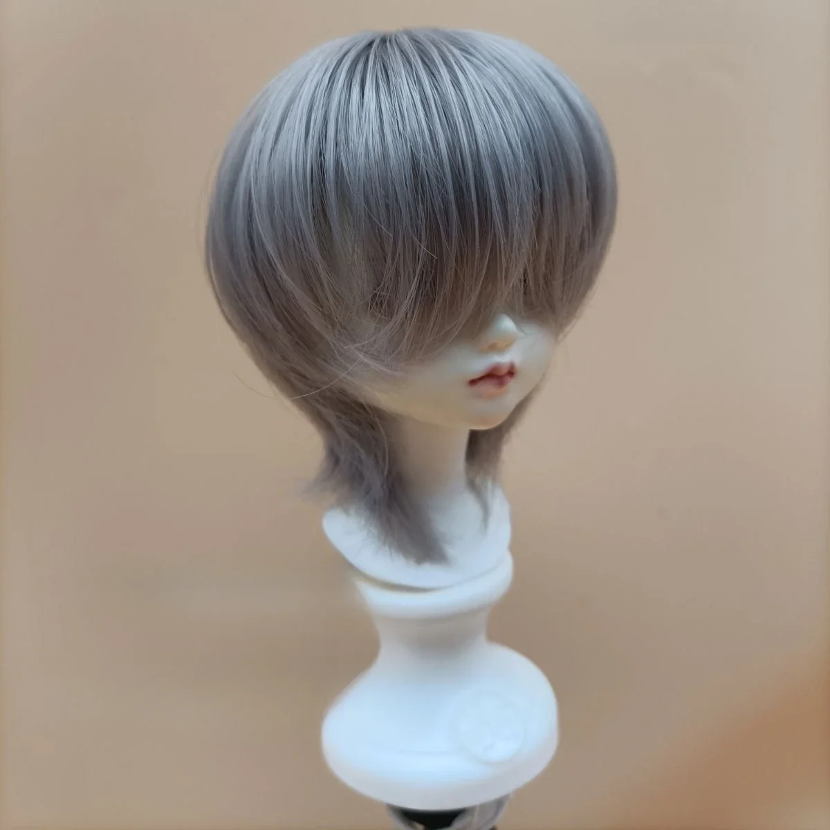 New 1/3 1/4 1/6 1/8 Doll's Wig for Bjd Doll Embryo Hair Uncut Bangs Girl Toys Dress Up Play House Doll Accessories, No Doll