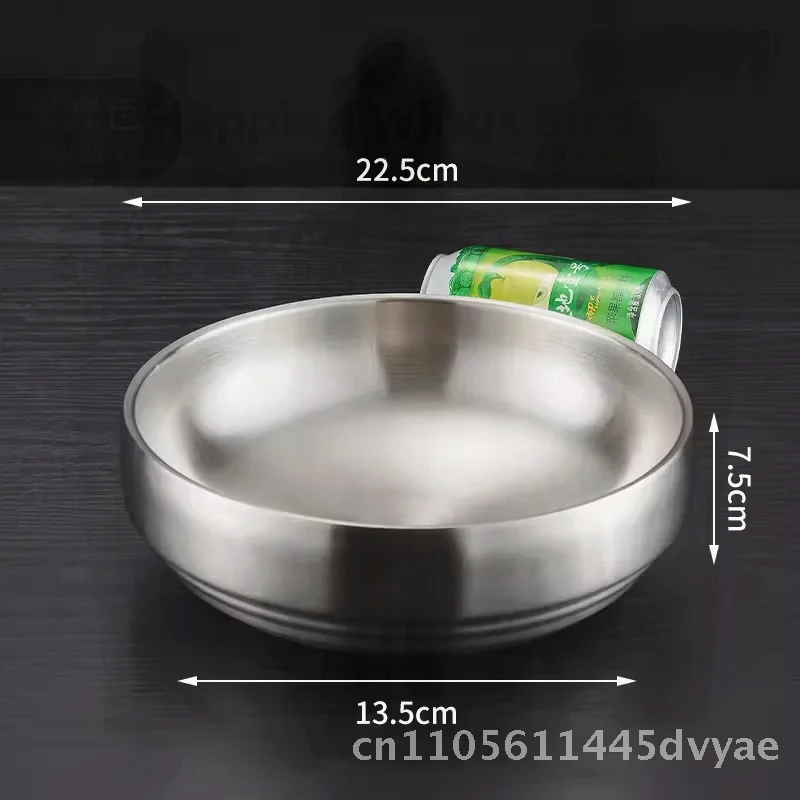 Tazón de Arroz de Acero Inoxidable Zhou Heiya, Estilo Coreano, Tazón para Fideos Mixtos, Tazón Dorado de Doble Capa para Fideos Fríos, para Ramen Instantáneo