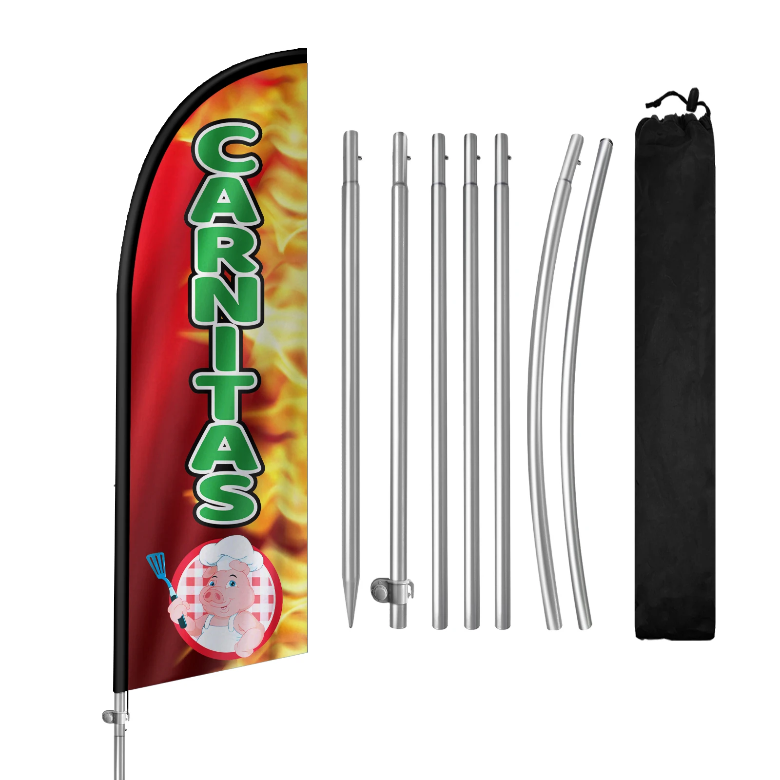 FSFLAG-The Cabinets3 Feather Flag with Aluminum Flagpole, Advertising Outdoor Banner Decoration for Business, 280cm,1Pc