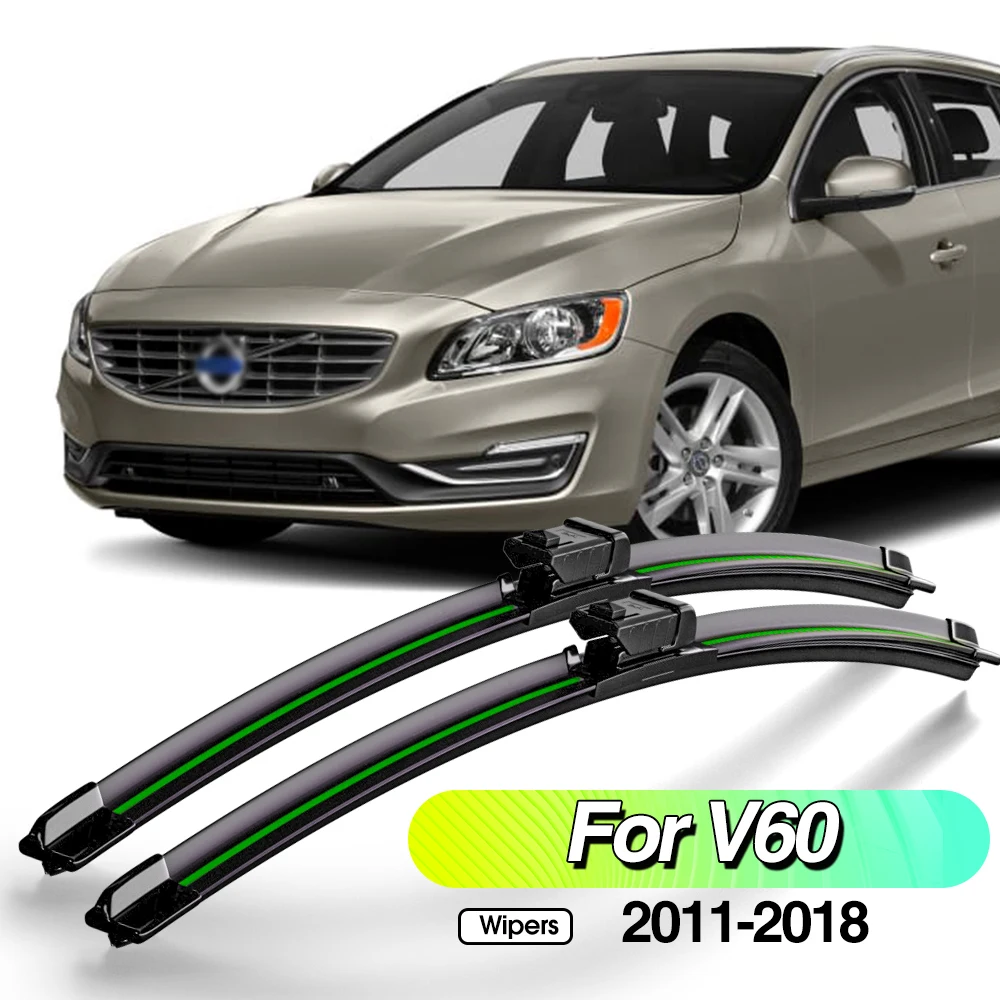 For Volvo V60 2011-2018 2pcs Front Windshield Wiper Blades Windscreen Window Accessories 2012 2013 2014 2015 2016 2017