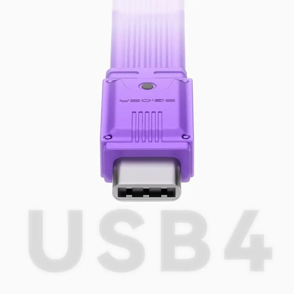 Keychain TPE USB 4 Cable Double Headed Lightweight Type C Data Cable Portable PD 240W Data Transfer Line Charger Adapter