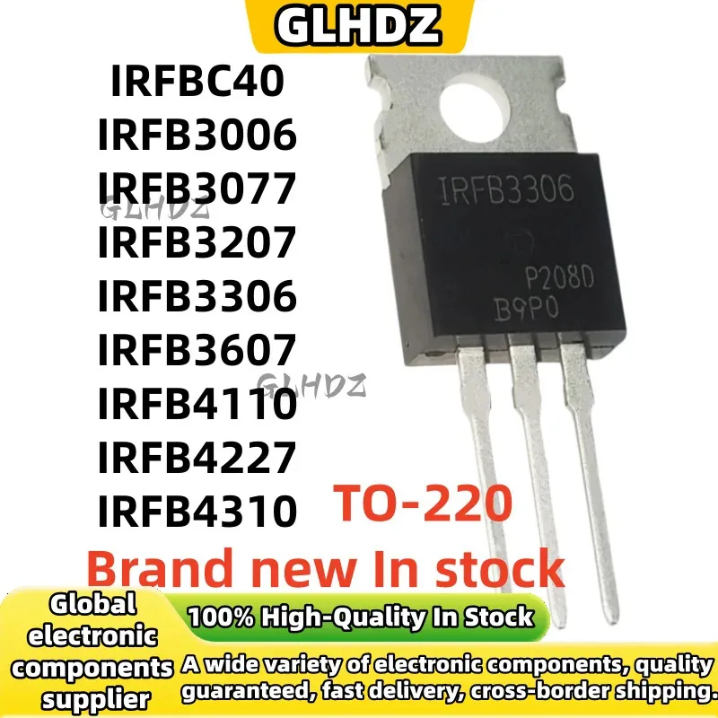 10 sztuk Nowe układy scalone IRFBC40 IRFB3006 IRFB3077 IRFB3207 IRFB3306 IRFB3607 IRFB4110 IRFB4227 IRFB4310 Dostępne od ręki TO-220 — zdjęcie produktu 7