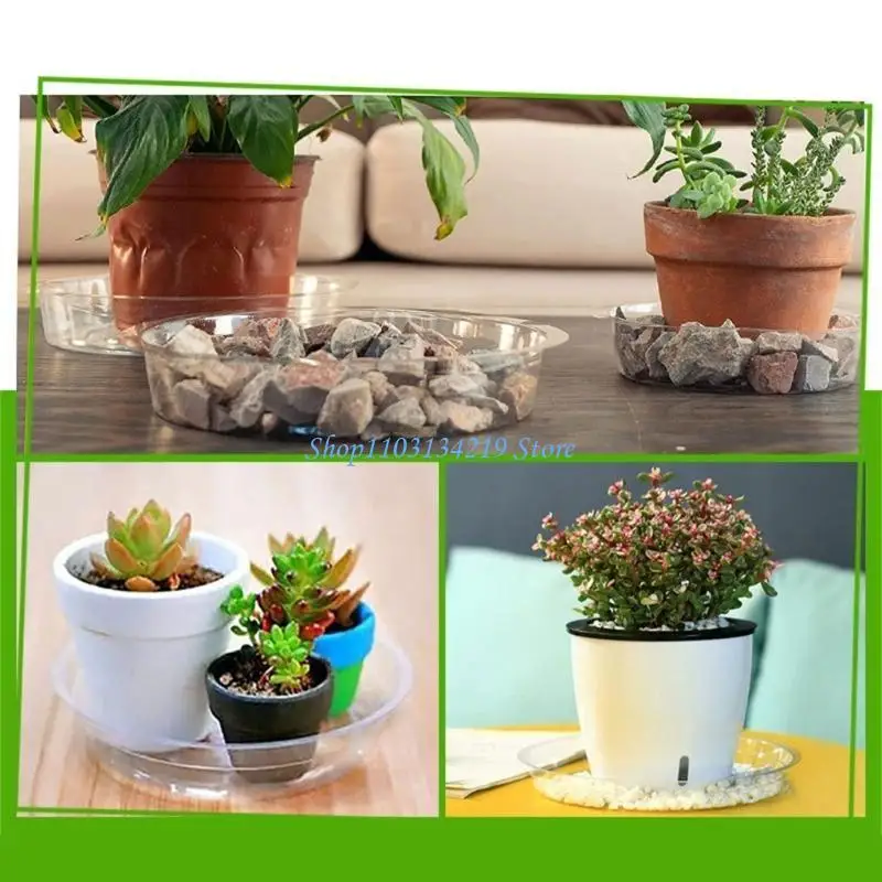 

N5KC 24pcs Round Plant Pots Drip Trays Keep Indoor Floor Clean And Dry for Succulents