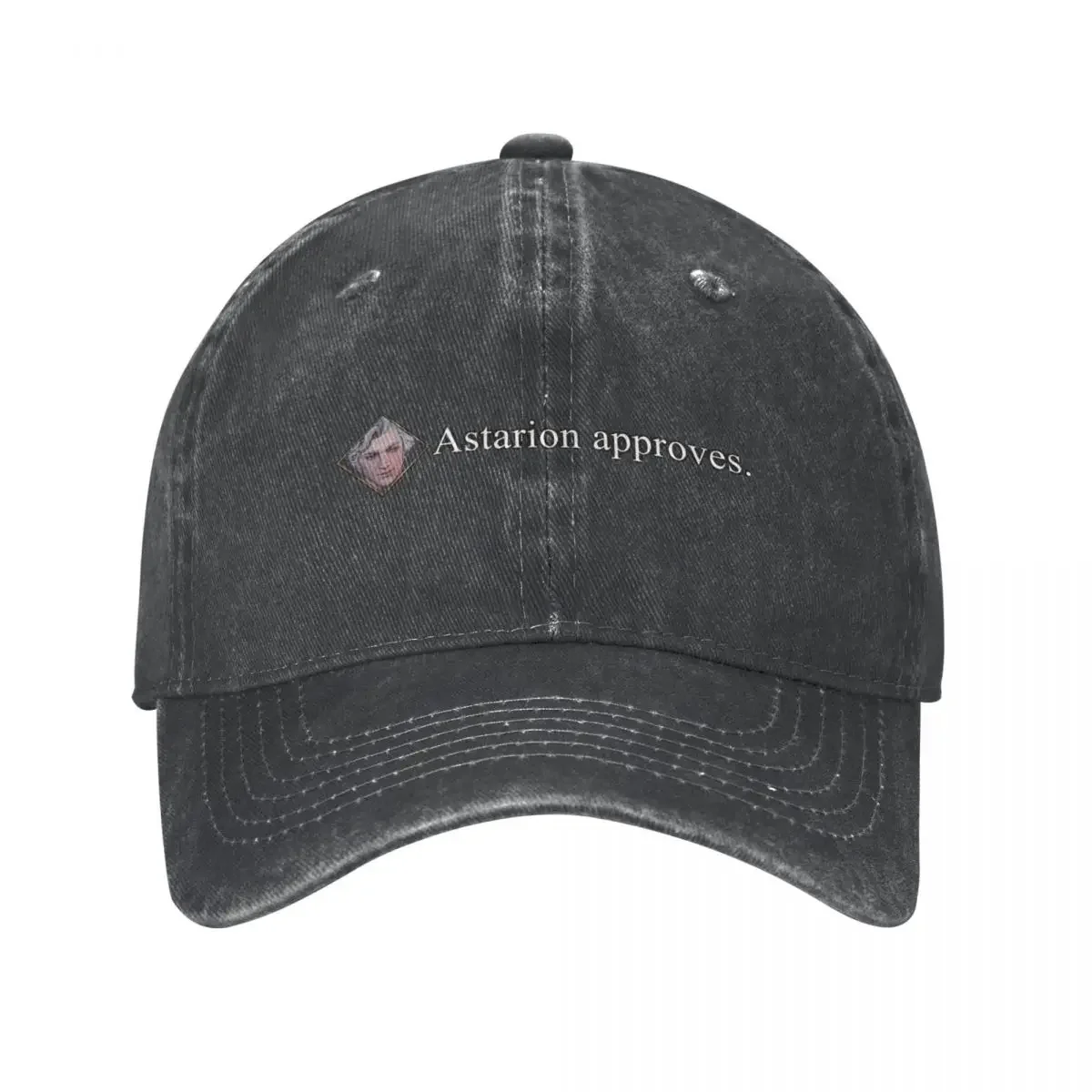 ASTARION Approves Vampire Approval Baldur's Gate Baseball Cap Vintage Distressed Denim Headwear Men Outdoor Activities Hats Cap