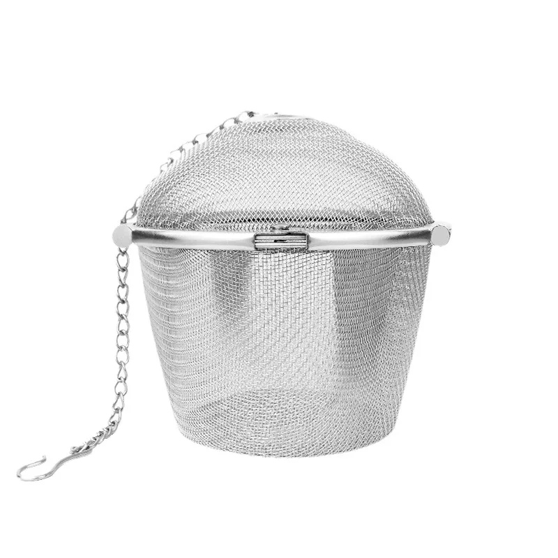 

Tool Mesh Tea Ball Strainer Filter Parts For spices/loose leaf tea Silver Stainless Steel W/ 15cm chain High Quality