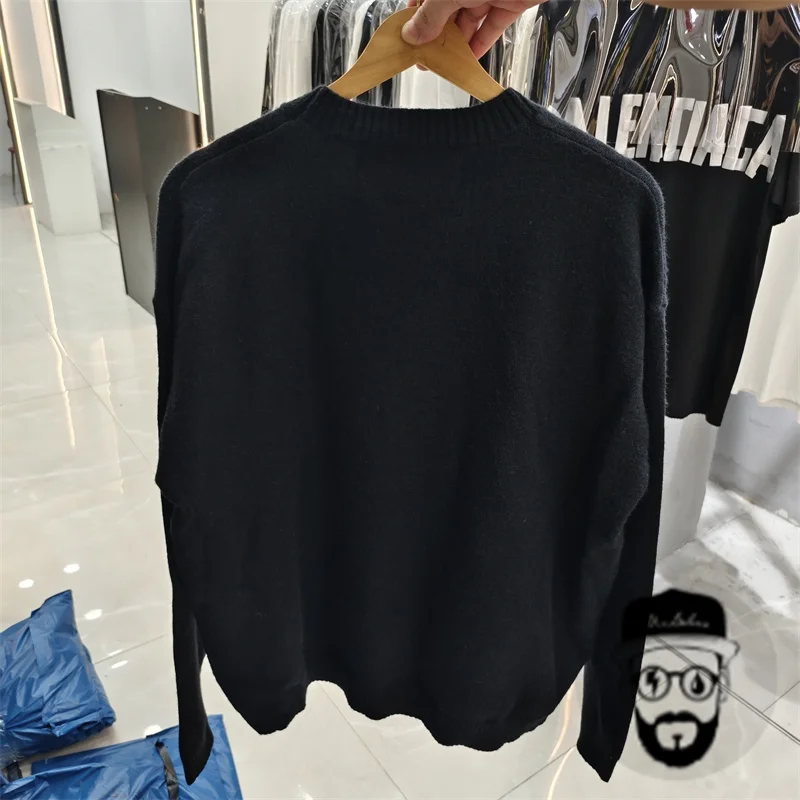 New autumn and winter ERD color blocked letter sweater Enfants Riches Deporimes knitted loose casual pullover