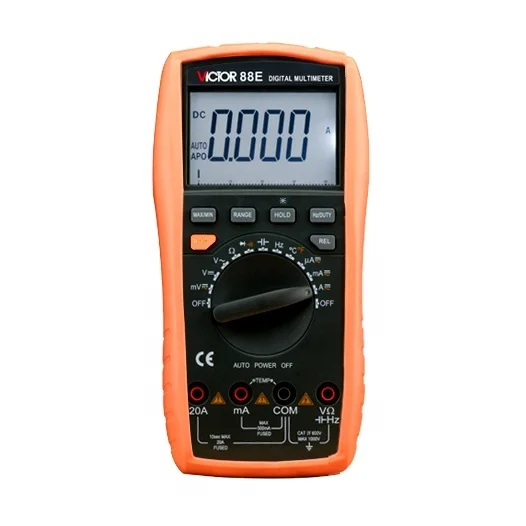 YITENSEN / VICTOR 88E 3 3/4 digit Auto/Manual Range True RMS Tester Multimeter Digital 9v Battery capacitor 200uF