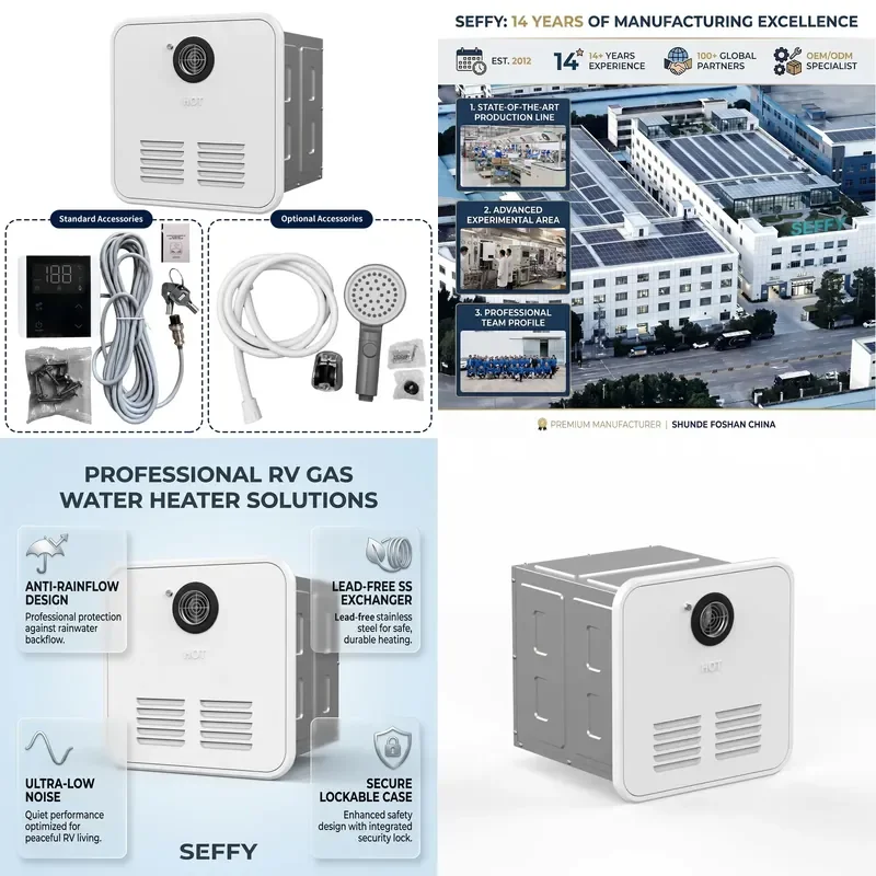 Outdoor RV & Car Water Heater 65000-80000BTU Stainless Steel Tankless Rain Backflow Factory Direct Customizable