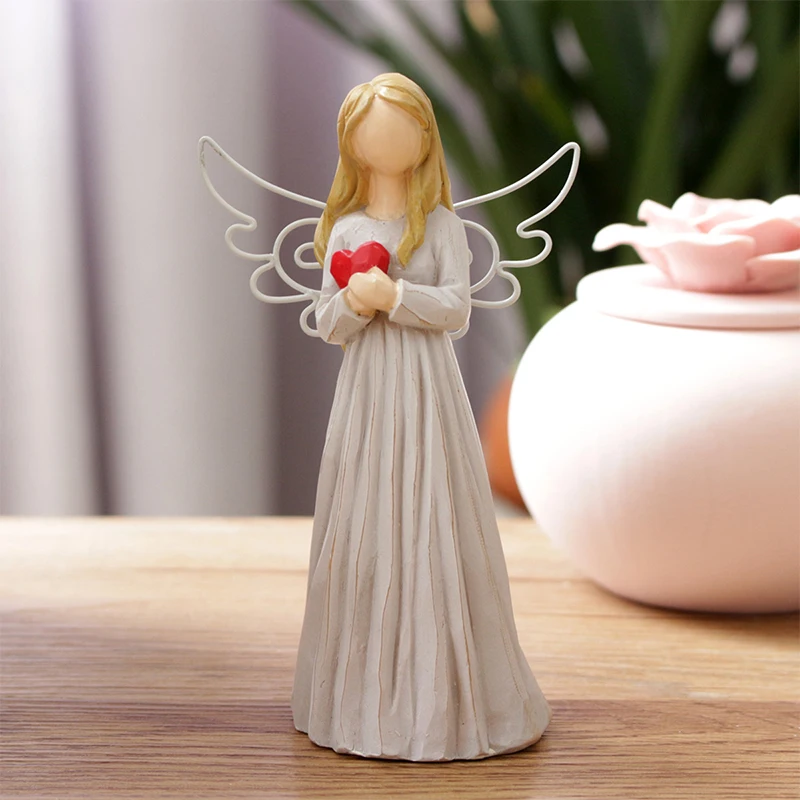 Guardian Angel Figurines Sculpture Healing Angel Statue Home Table Decor, Angel Present for Wedding, Anniversary