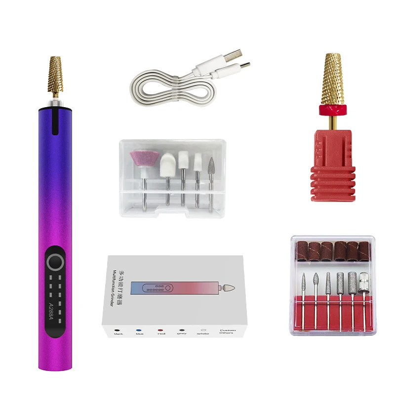 

Upgrated New professional cordless portable type C rechargeable nail art electric manicure nail drill