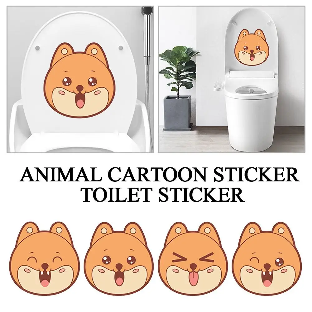 Bathroom Toilet With Animal Cartoon Stickers For Firewood Dogs Living Room Home Accessories Deodorization And Odor Removal E0W1