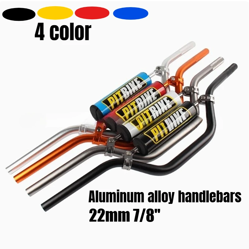 Para Dirt Pit Bike bicicleta de Motor chino ATV 22mm manillar 7/8 "Manubrio motocicleta Motocross Moto manillar aleación de aluminio 4 colores