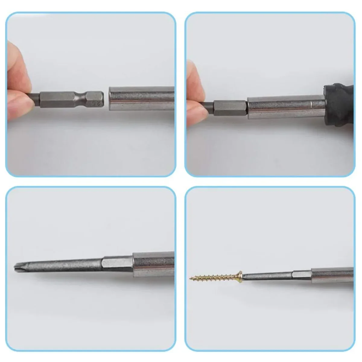 Imagem -04 - Magnetic Torx Chave de Fenda Bits Grupo Chave de Fenda Elétrica Cabeça T6t7t8t9t10t15t20t25t27t30t40 100 mm 11 Pcs