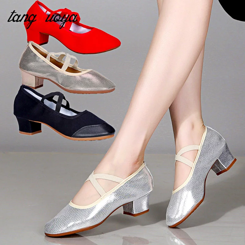 

Ballroom Jazz Dance Shoes Women Latin Dance Shoes Ladies Girls Tango Dancing Shoes Salsa rubber soles woman practise dance shoes