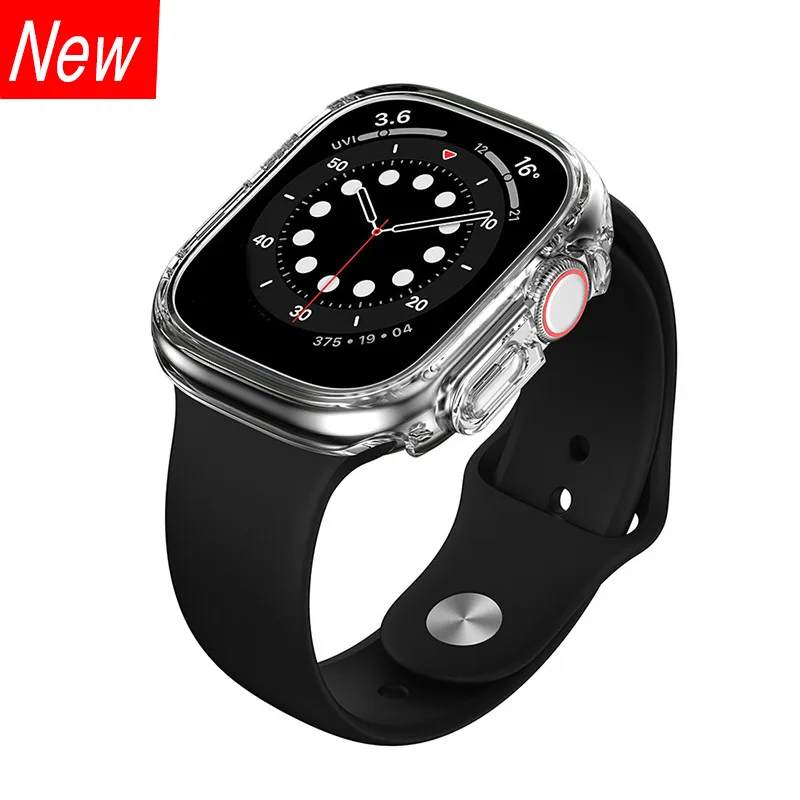 Tempered Glass+Case For Apple Watch Ultra 4 49mm Bumper+Screen Protector HD PC watch Cover iWatch Ultra 3 2 1 49 mm Accessories