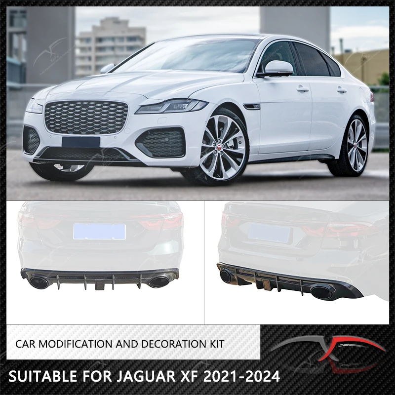 Suitable for Jaguar XF 2021-2024 rear lip diffuser high carbon fiber/FRP spoiler bumper guard