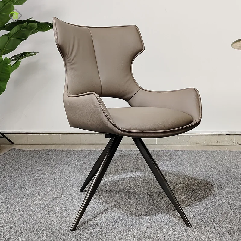 

Для современного дизайна Тедди Бархатный обеденный стул с поворотным основанием Мягкое сиденье и подлокотниками Материал ПК для школы или ресторана