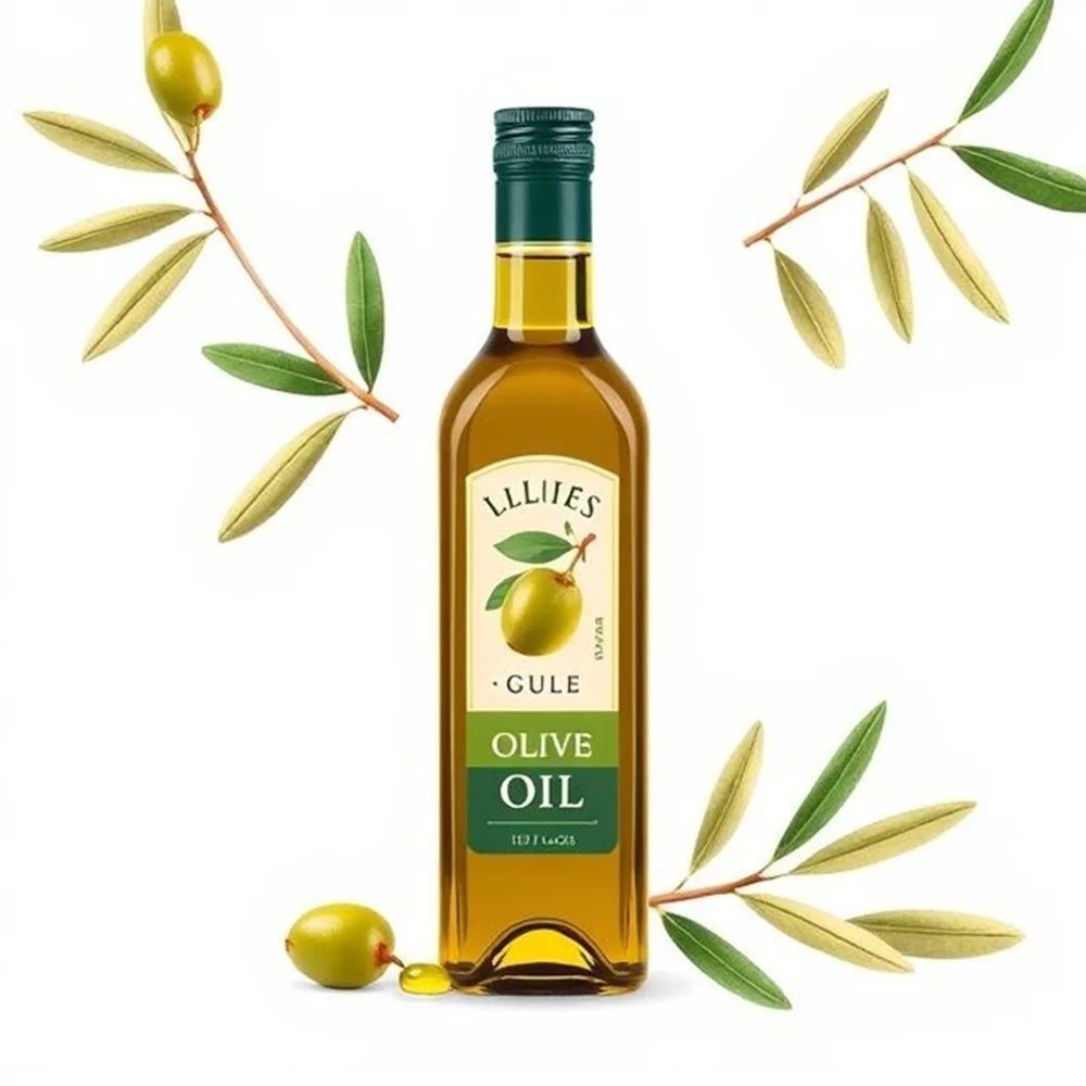 Custom Luxury Olive Oil Label｜Gold Foil｜Raised Embossed Logo｜Transparent Bottle Sticker
