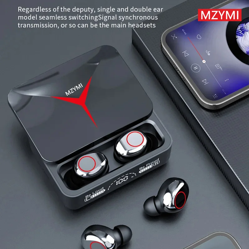 

MZYMI M90 True Wireless Earbuds In Ear Headphones Waterproof Sports Earphones LED Display TWS Headest With Mic For Android IOS