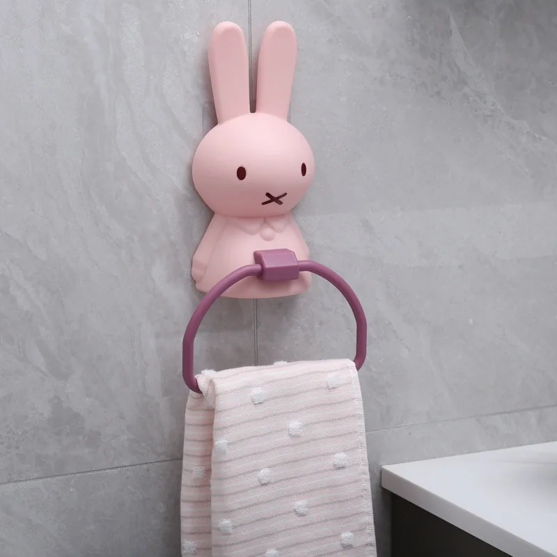 

Горячая мультяшная серия Miffy, вешалка для полотенец, изысканное креативное милое кольцо для полотенец, принадлежности для ванной комнаты