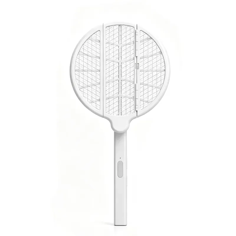 For Foldable 3 In 1 Electric Mosquito Swatter Type C Rechargeable Insect Zapper Racket Bug Fly Killer Indoor Use