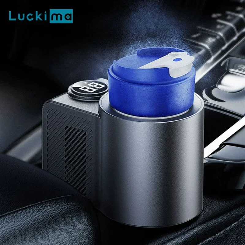 2-in-1 Electric Cooling Heating Cup Beverage Coffee Mug Warmer Cooler Mini Smart Car Refrigerator for Milk Drinks Thermos Cup