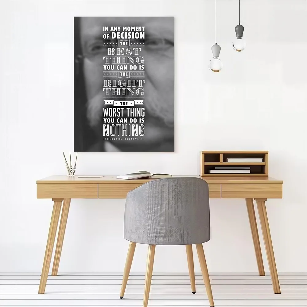 Theodore Roosevelt Printed Canvas Poster Personalized High Quality Wall Art Paintings for Bedroom Accessories Home Decor Items