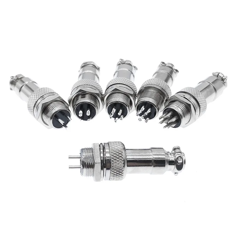 10PCS GX12 12mm  connector 2pin3Pin5Pin6Pin7Pin quick connector 5A 125V with  sets of dust covers 10PCS