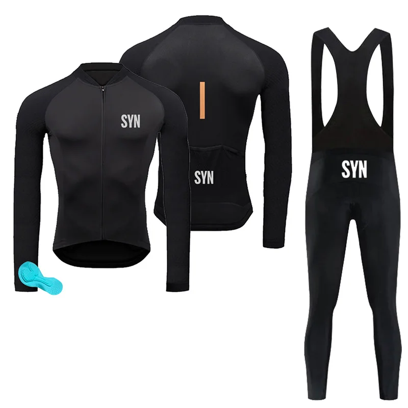 SYN BIEHLER Team Autumn Cycling Jersey Set Bicycle MTB Maillot Ropa Ciclismo Road Bike Uniform Long Sleeve Bicicleta Clothing