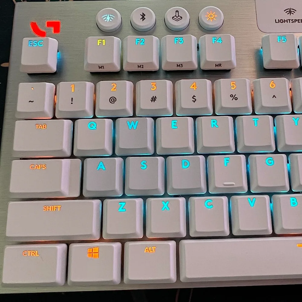 

GEFENSI для механической клавиатуры Logitech серии G915 \ G913 G815 \ G813 \ TKL, большой набор сменных колпачков с подсветкой, текстурированные, не стиль