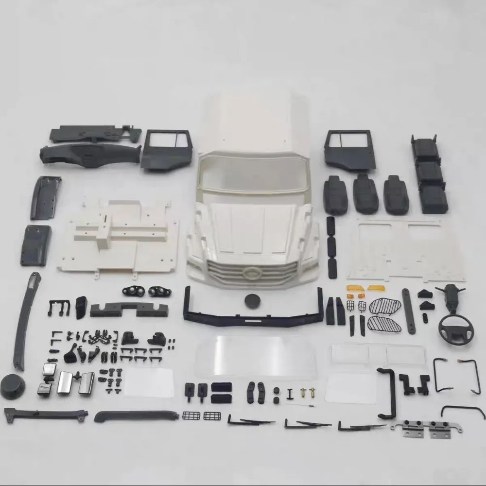 

Model Body Shell Unpainted Version Parts for 1/14 Tamiya RC Dump Truck JMD Mercedes-Benz ACTROS Toys Car Parts