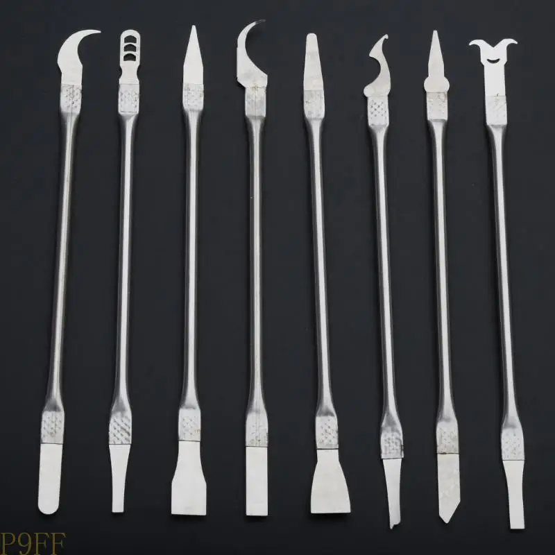 

CS1W Pry Tools Metal Non-slip Handle Pry Bar Open Repair Tools 8Pcs Metal Disassemble for Crowbar for Digital products Repair