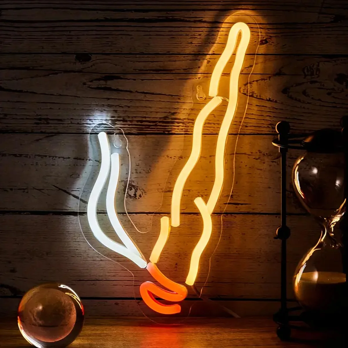 Cigarette Shape LED Neon Sign, USB Powered Novelty Neon Wall Decor for Bar Man Cave Pub Game Room Party Wall Art Ornament