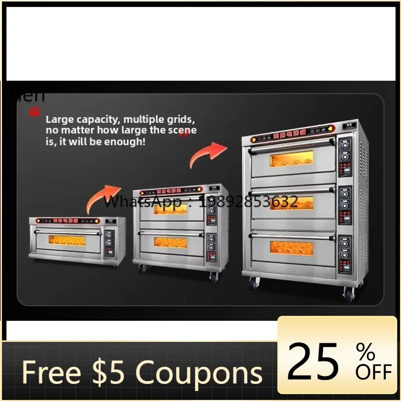 

P27 electric oven commercial baking special one layer two plates large capacity pizza cake bread oven gas oven