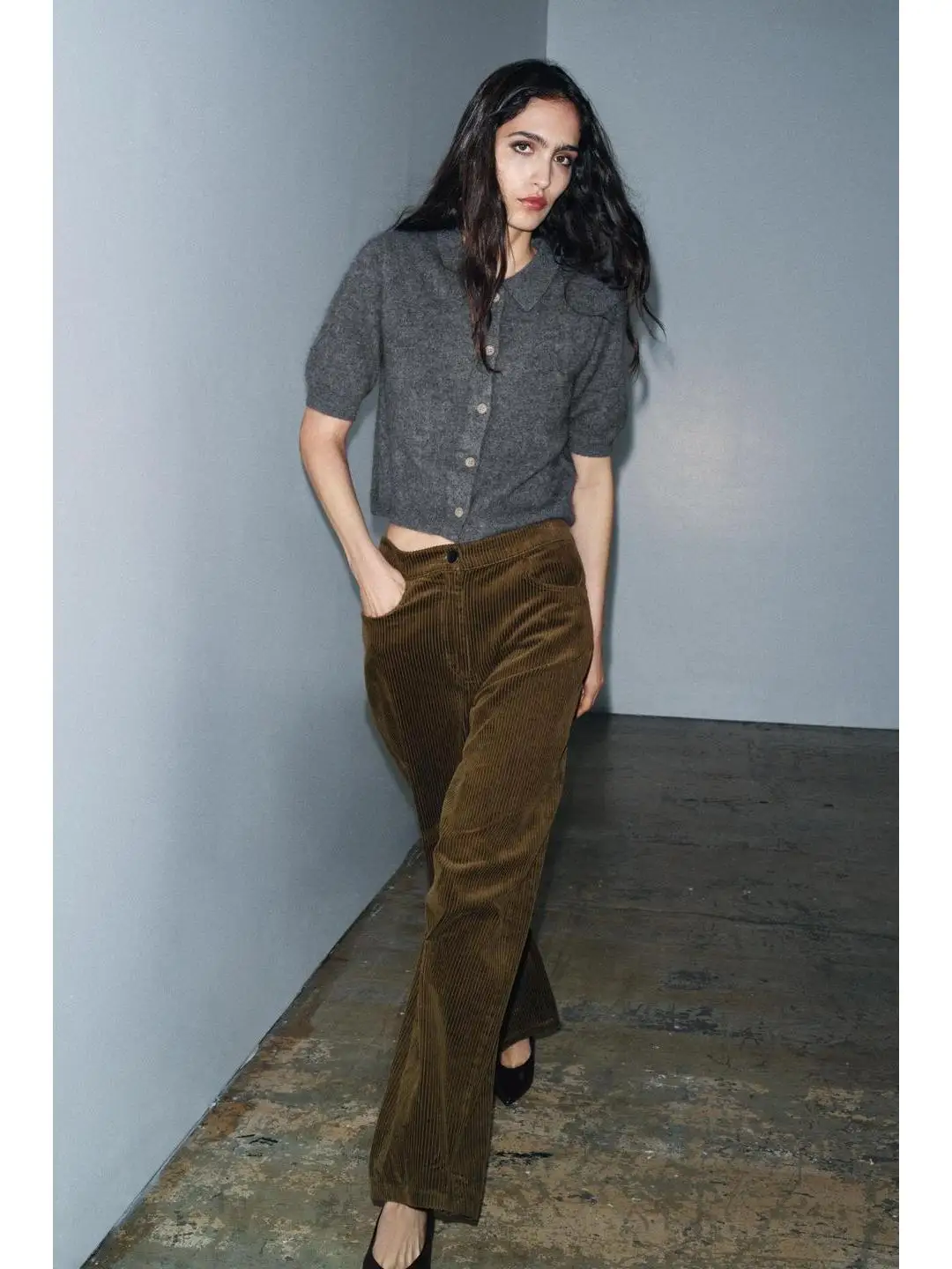 Ele Commuter Sle ort Sve irt ملابس خارجية محبوكة من مزيج الصوف القطني الناعم سترة مفتوحة للنساء لموسم الخريف