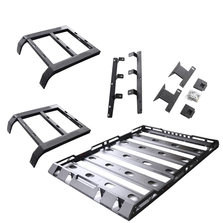 For Jeep Wrangler JL 2018-2023 Black Steel Roof Luggage Frame Roof Rack Carries 2Door 4Door