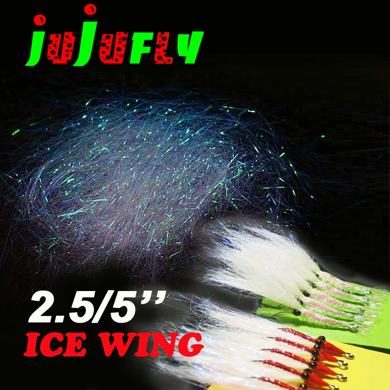 

Big volume net 4grams packed 2.5/5inches long pearlescent ice wing fiber shrimp charlie/baitfish streamer fly tying materials