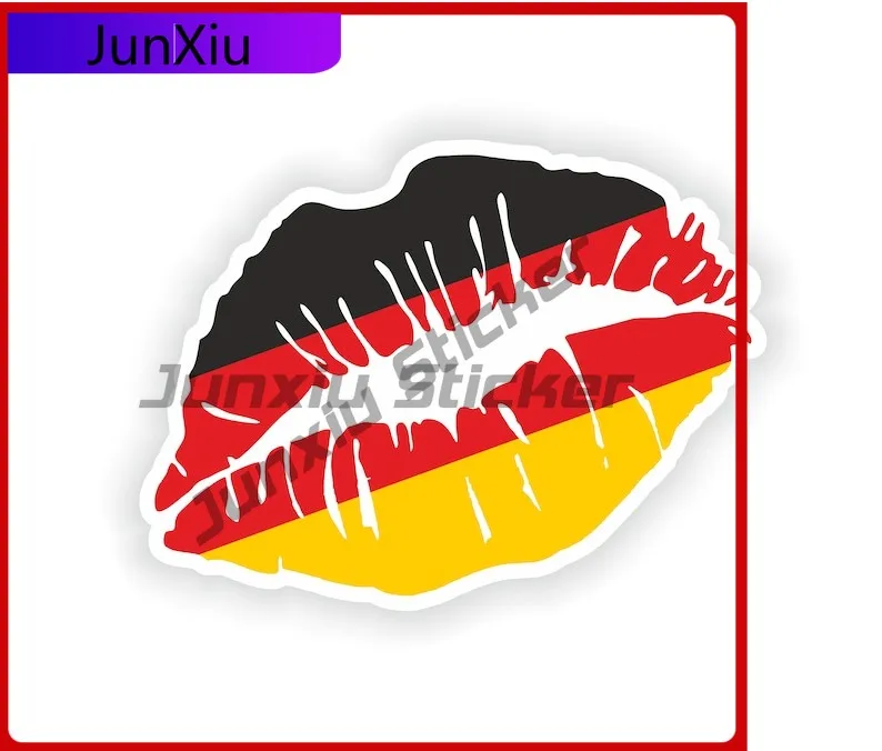 

Germany Flag Lips Sticker Custom Decals Personalized Stickers Waterproof Uv Decals Bike Camping Sticker Car Decoration Guitar