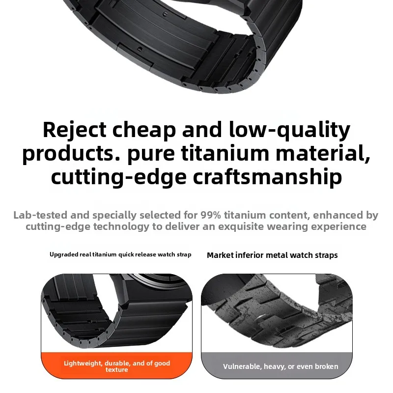 Applicable to Huawei watch5pro strap titanium quick-release gt4 Huawei watch pure titanium strap
