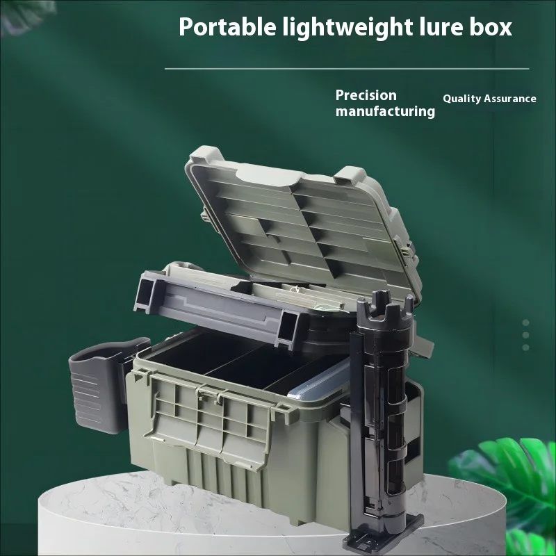 Lure Box Fish Box Lure Bait Storage Box Sea Fishing Rock Fishing Can Sit Reinforced Thickened Large Capacity Multi-layer Toolbox