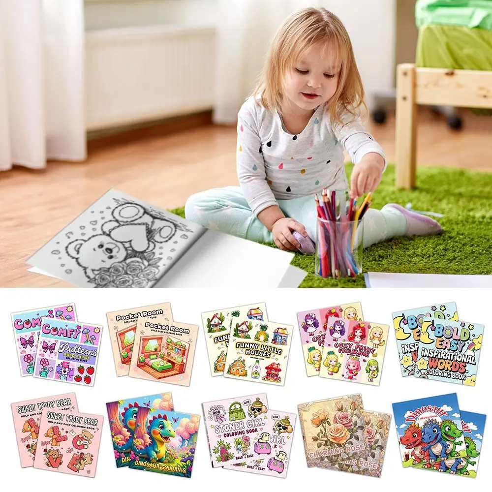 Creatief cartoon kleurboek educatief stress paperback Montessori tekenspeelgoed voor volwassenen en tieners