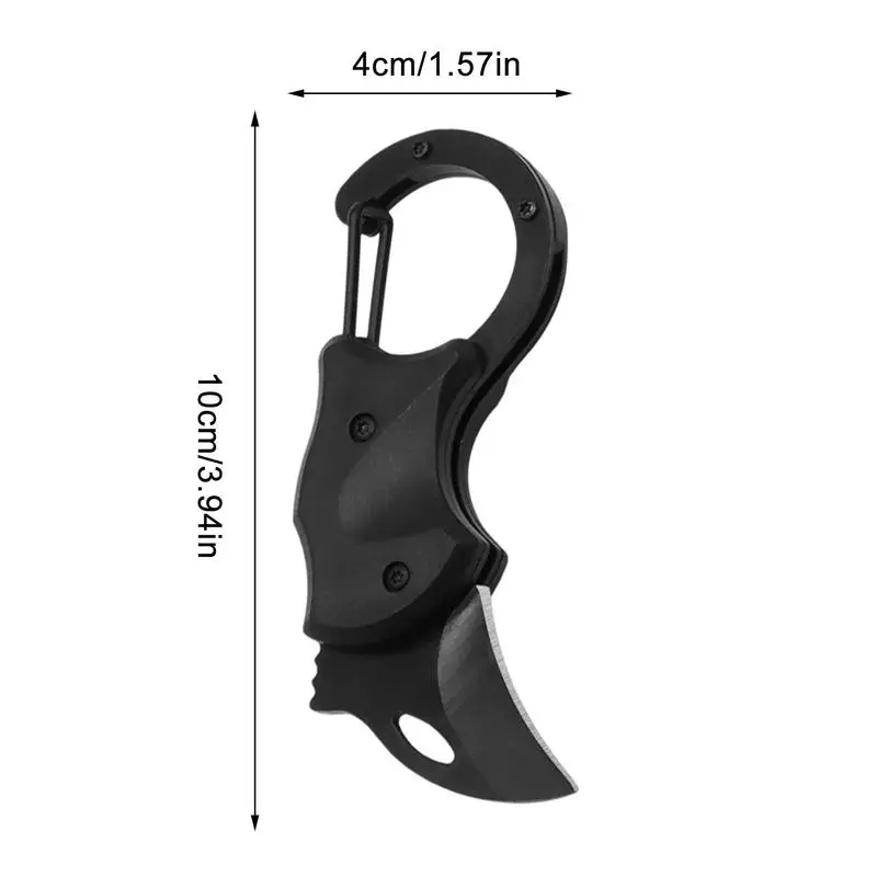 Mini Keychain Pocket Knife Stainless Steel Camping Small Mini Foldable Blade Knife Peeler Multi Tool with carabiner buckle