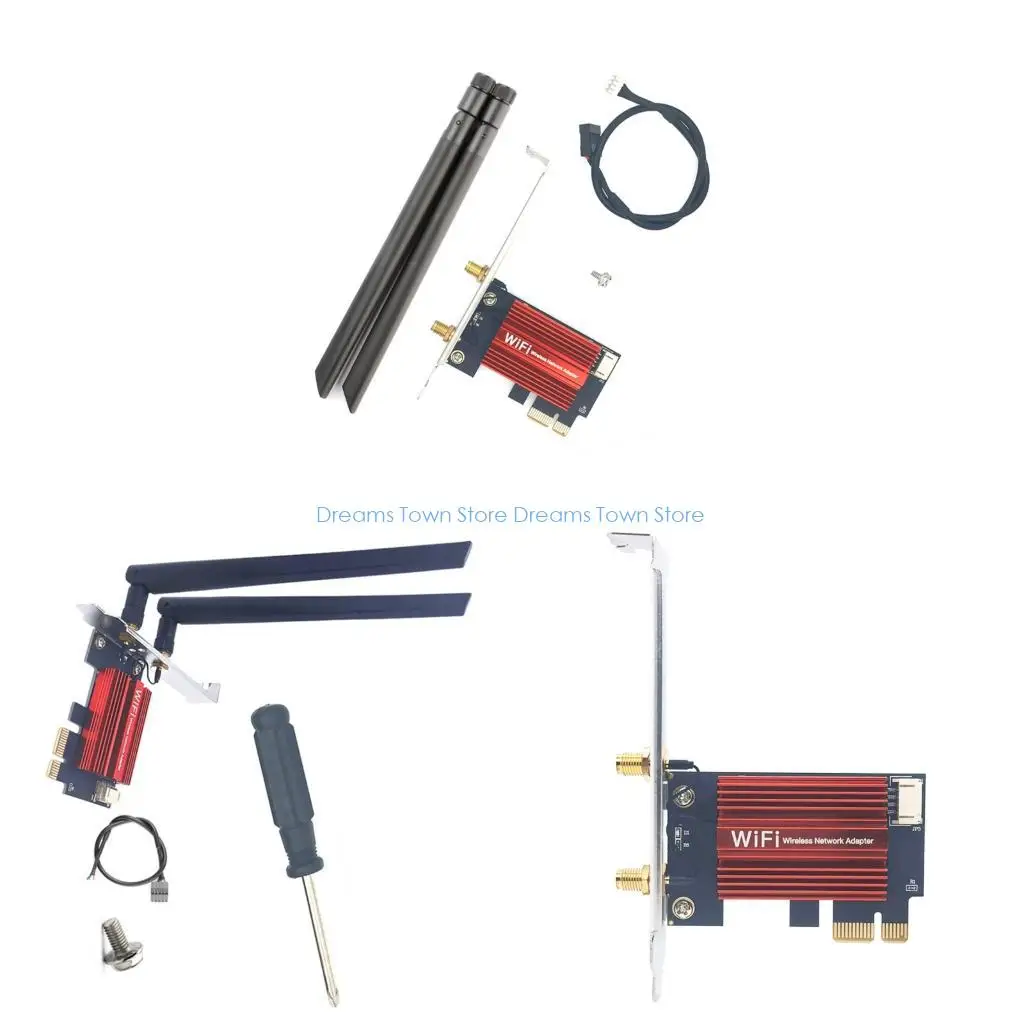 

HX6A WiFi-адаптер 7 Беспроводная карта Трехдиапазонная Bluetooth-совместимая карта 2 4G 6Ghz