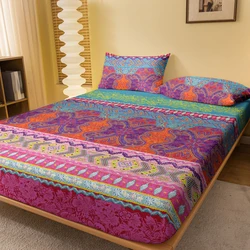 1 Piece of Bohemian Pattern Frosted Bedsheet, Bedroom Printed Bedspread, Bedding (Excluding Pillowcases)