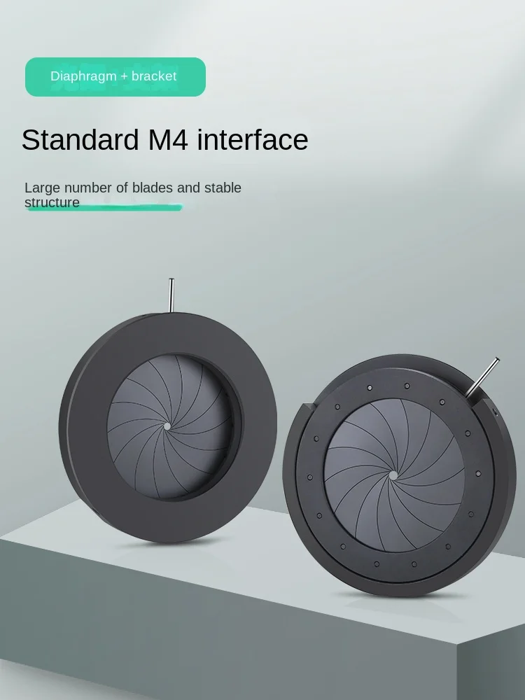 Aperture Module Integrated Diaphragm, Adjustable Diaphragm with Bracket, M4 Iris Diaphragm, Zoom in and Out 3-52MM