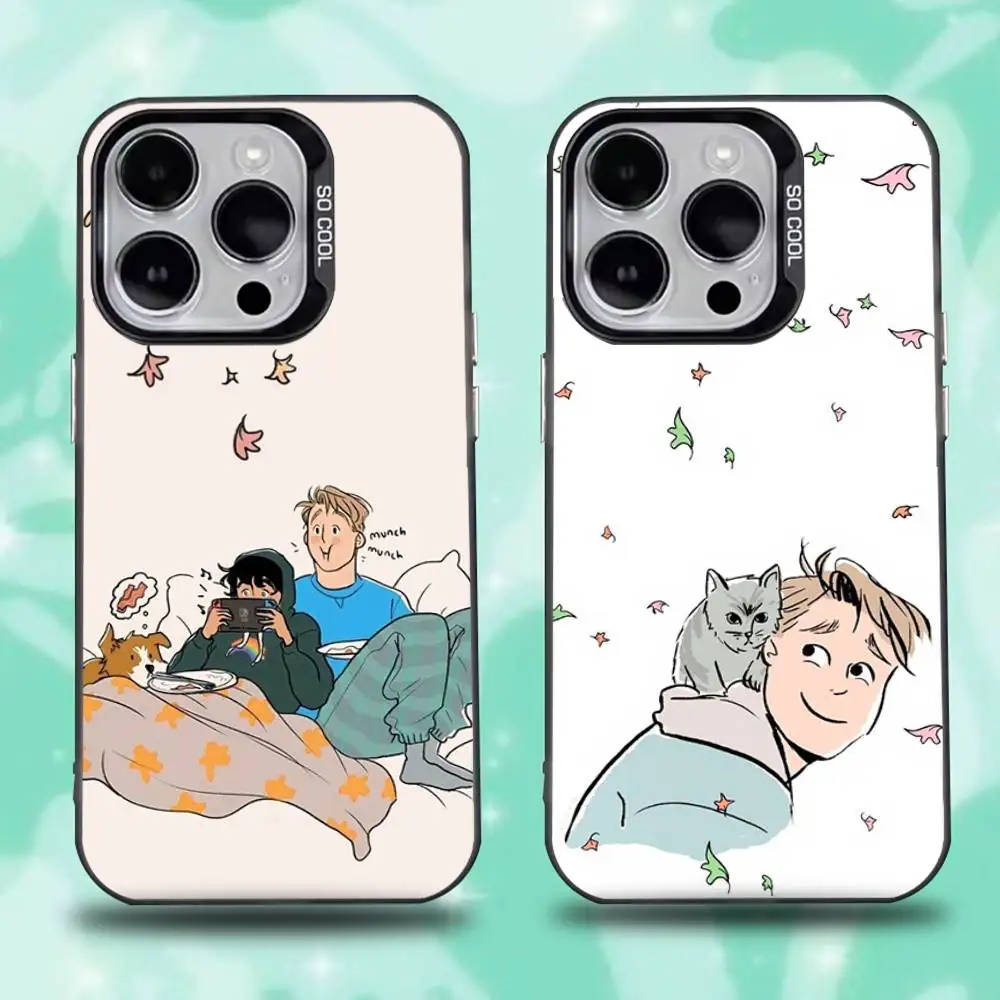 

Heartstopper Leaves Beautiful Phone Case For iPhone 16,15,14,13,12,11,Mini,Pro,E,SE4,XS,MAX Black Candy Matte Cover